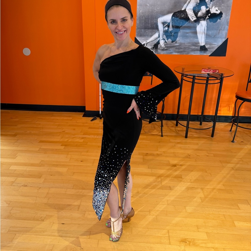 Elegant‎ Black and Blue Women's Dress